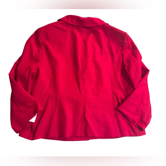 NWT Vintage Talbots Wool Notched Collar Red 2 Button Blazer Woman’s Sz 18 Career - Picture 7 of 9